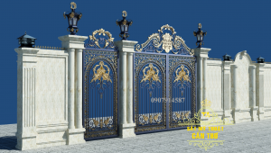 Mẫu cổng rào sắt mỹ thuật đẹp (CR015)