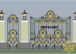 Mẫu hàng rào sắt mỹ thuật đẹp (CR084)